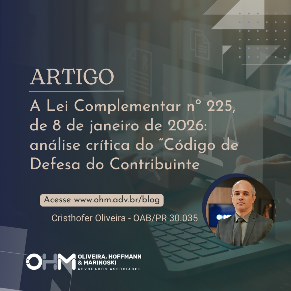 A Lei Complementar nº 225, de 8 de janeiro de 2026: análise crítica do “Código de Defesa do Contribuinte